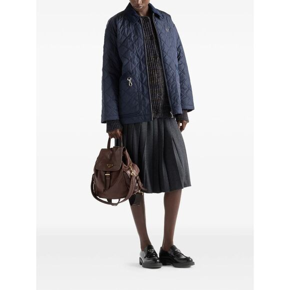 Prada Blue Jackets - Puffer Jackets Women - Picture 3 of 5